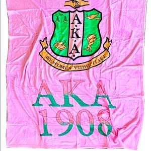 AKA 1908 Alpha Kappa Alpha Sorority College soft fleece Throw Blanket 50 X 60 in